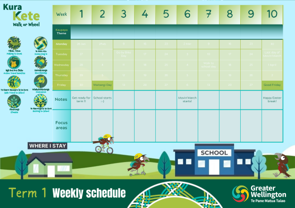 Kura Kete term planner blank