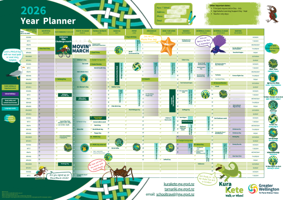 Kura Kete year planner
