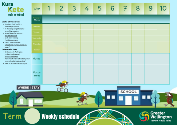 KuraKete term planner blank