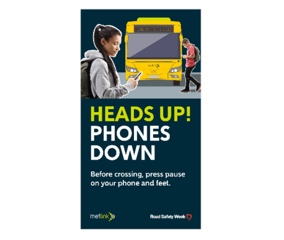 Heads up! Phones down. poster